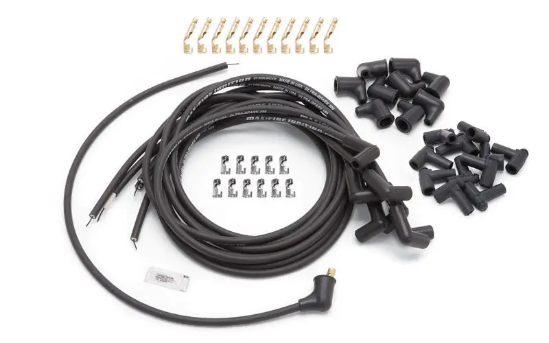 Max Fire Plug Wire Set W/Hei 90 Degree Black 1