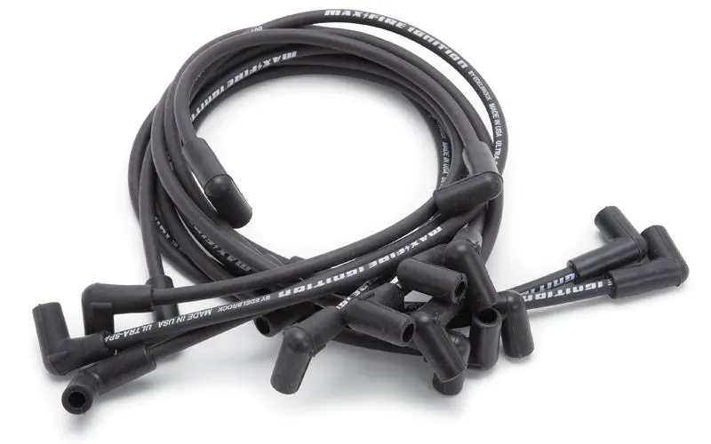 Max Fire Plug Wire Set Sbc W/Hei 90 Deg Black 1