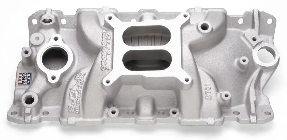Edelbrock Sbc Intake Manifold Duel Plane Performer 262-400 Ci Engines 1