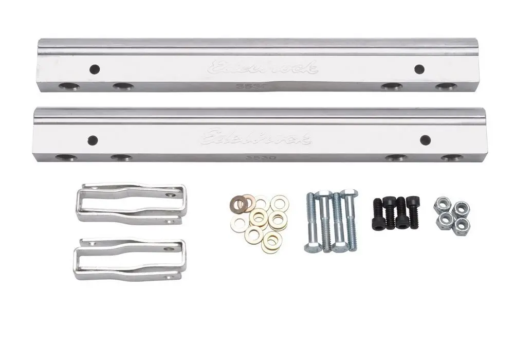 Edelbrock Sbc Fuel Rail Kit For Victor E 23 Degree Intake 1