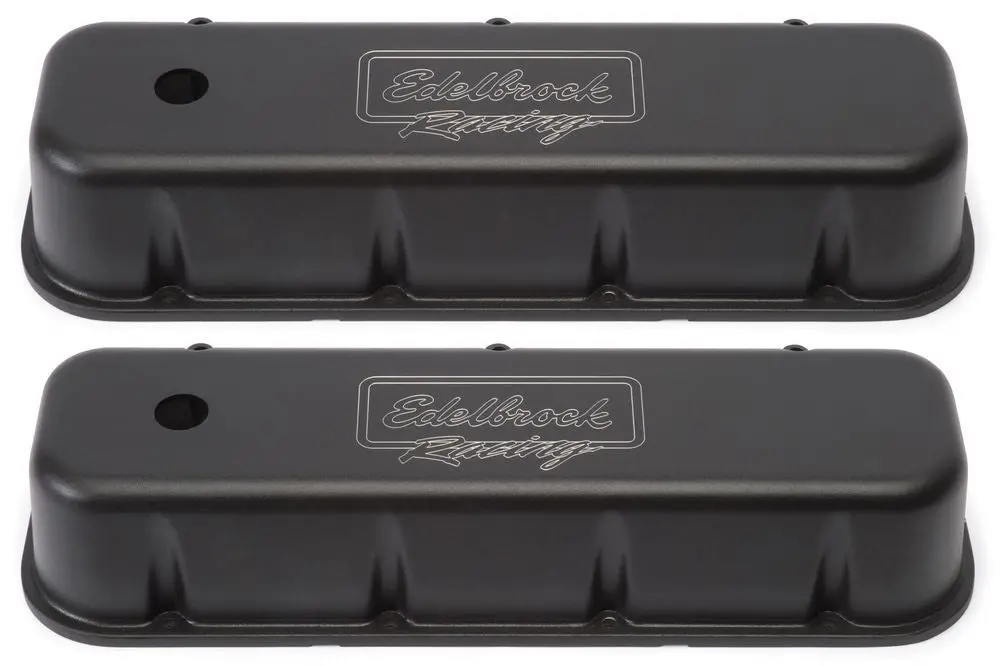 Edelbrock Bbc Victor Series V/C's - Short- Black Finish 1