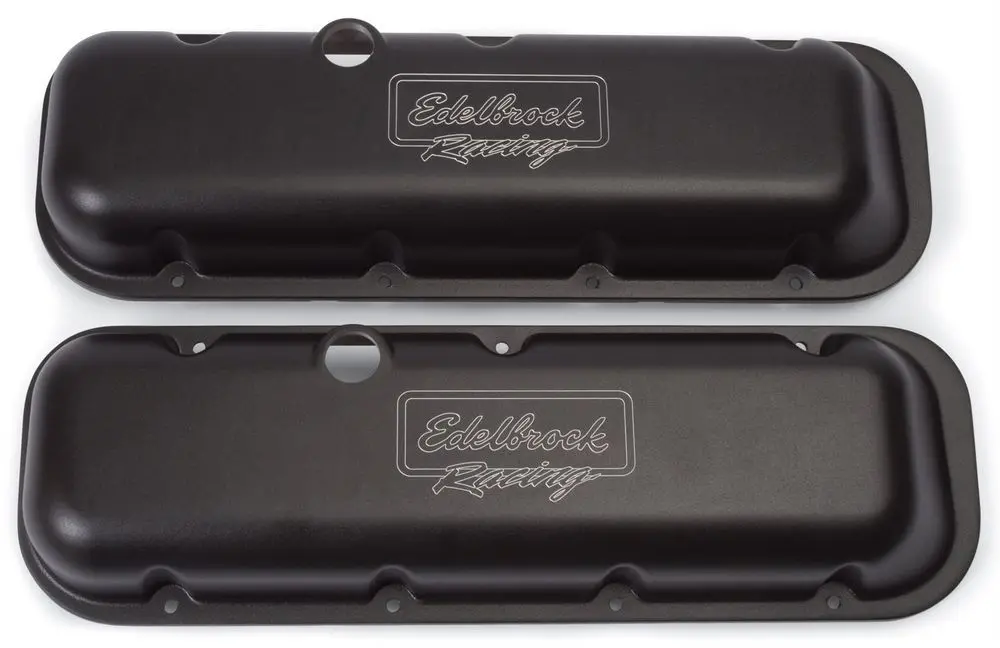 Edelbrock Bbc Victor Series V/C's - Short- Black Finish 1
