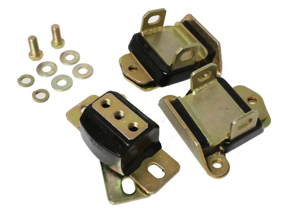 Sbc Motor & Trans Mount Kit Zinc Finish Black 1