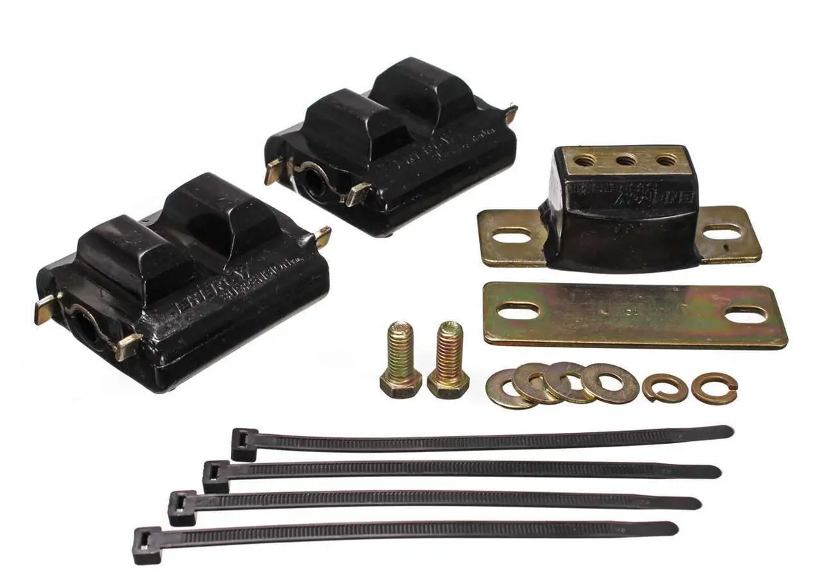 Sbc Motor & Trans Mount Kit Zinc Finish Black 1
