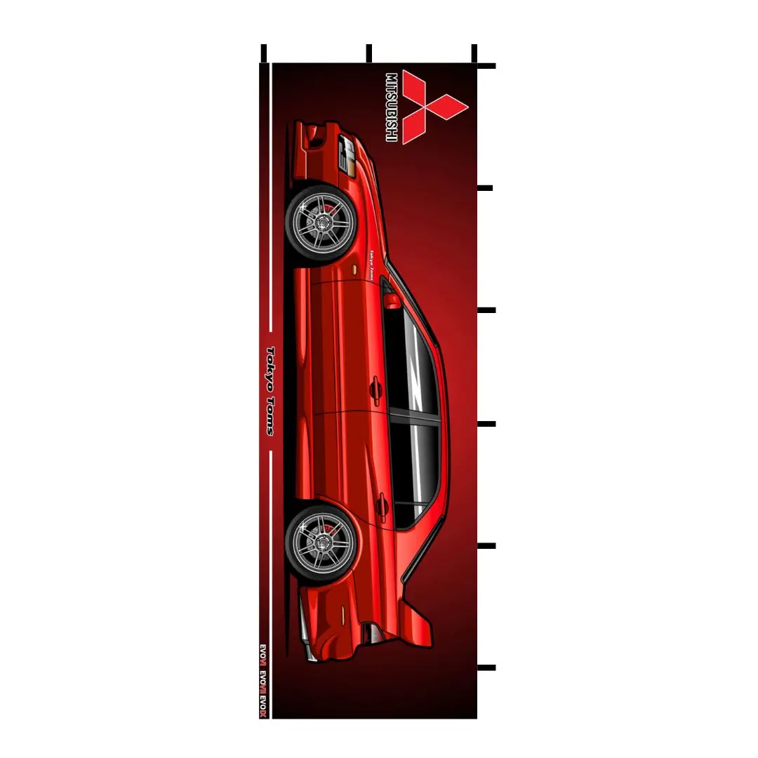 Nobori Mitsubishi Evolution 7/8/9 Flag 1