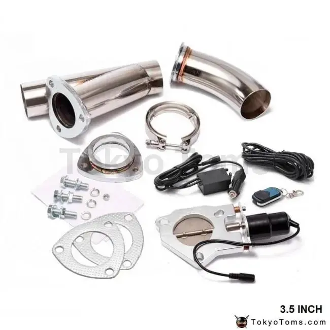 Electric Exhaust Dumps Cutout Stainless Steel Cutouts 3.5 Inch+Piping+Switch For Bmw 520I F10 1