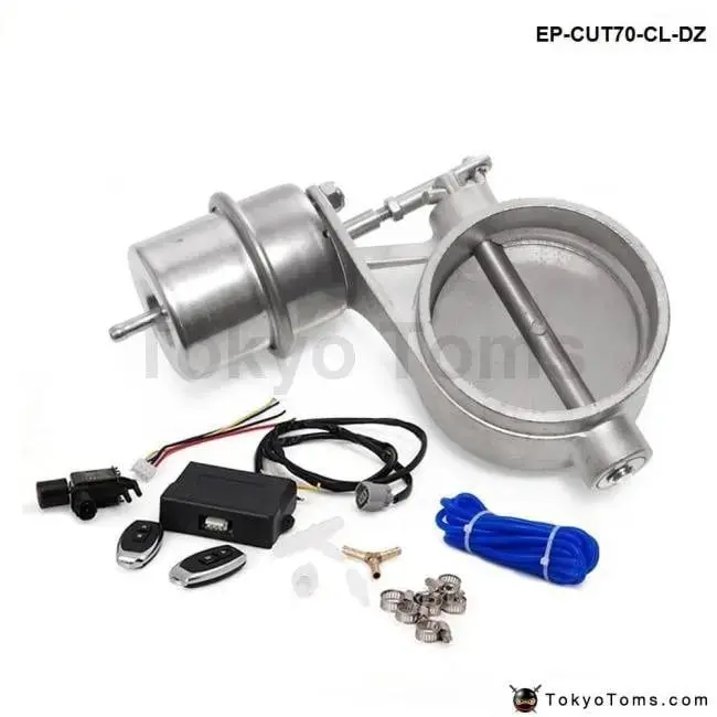 Exhaust Control Valve Set With Vacuum Actuator Cutout 70Mm Pipe Close Style With Wireless Remote Controller 1