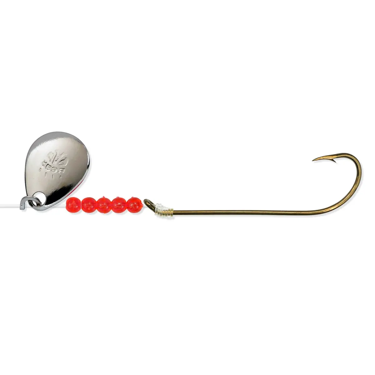 Bear Paw Long Shank Flicker Snelled Hooks 1