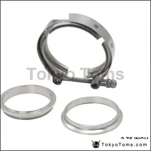 2.75" Self Aligning Male/Female V-Band Vband Clamp Stainless Steel Flange Kit 1