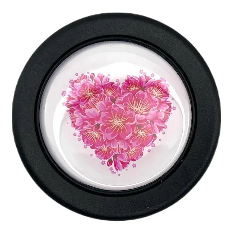 Flower Heart Horn Button 1