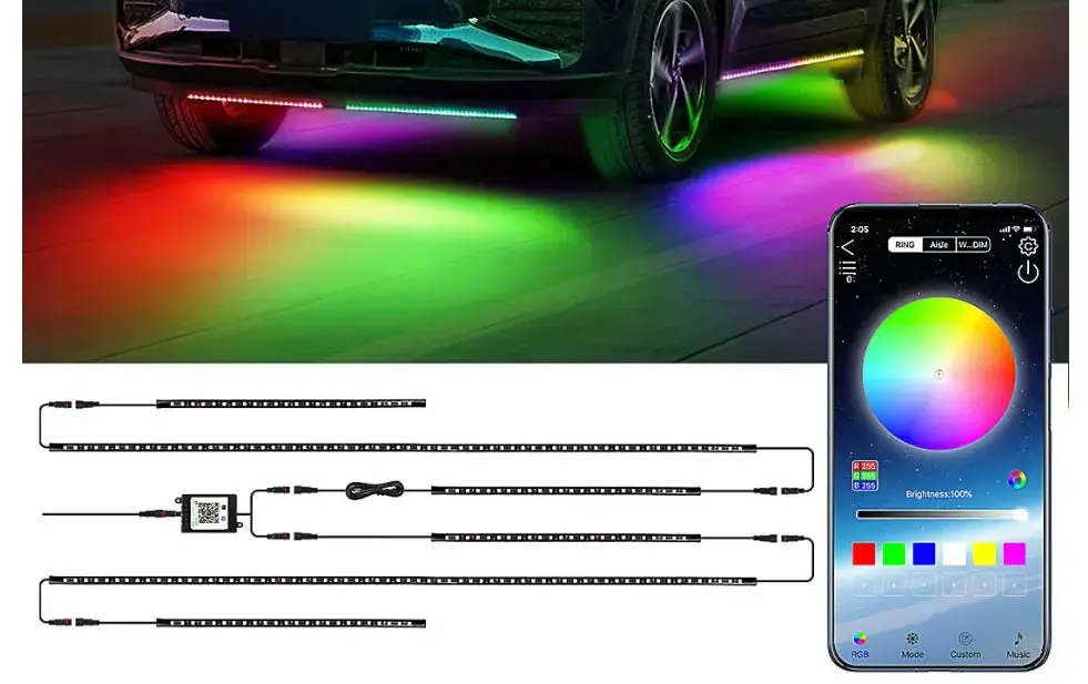 Flowing Under Glow Light Flexible Led Strip 1