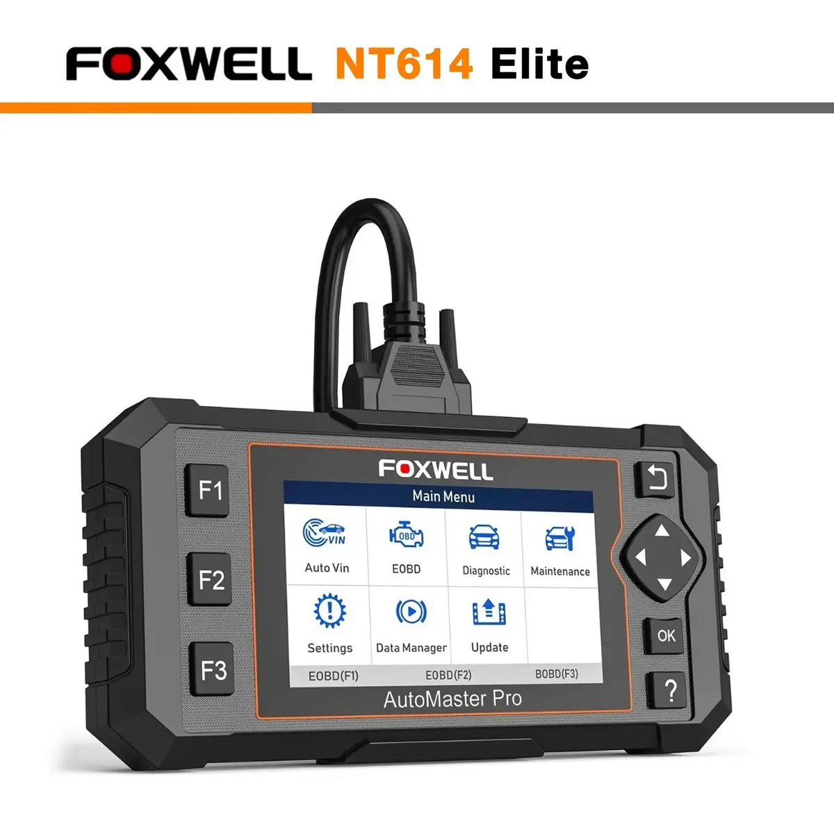 Foxwell Nt614 Elite Obd2 Diagnostic Scanner Abs Srs Engine Ebp Oil Reset Car Scan Tool 1