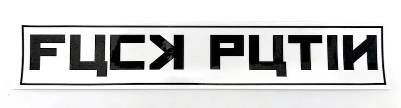 Fuc# Putin - Black Multi Colored Sparkle - Die Cut Sticker 2