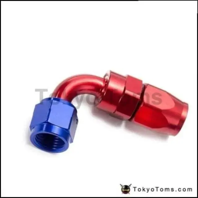 10Pcs/Lot An6 Pipe Joints Aluminum 90 Degree Swivel Oil/Fuel Fitting Adaptor Oil Cooler Hose Fitting An6-90A 1