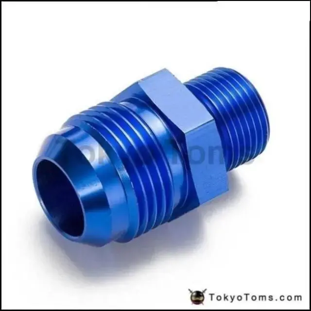 10Pcs/Lot Blue Male Blued Anodized Aluminum Union Adapter Fittings For All Oil Coole / Fuel Tank An12-01M2015 2