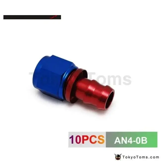 4An An4 4-An Straight Swivel Oil/Fuel/Gas Line Hose End Push-On Male Fitting An4-0B 1
