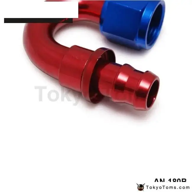 4An An4 4-An 180 Degree Swivel Oil/Fuel/Gas Line Hose End Push-On Male Fitting An4-180B 2