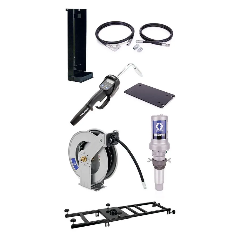 Graco Ld Series 5:1 Stationary Oil Pump Package - Tote Top Mounting Position 1