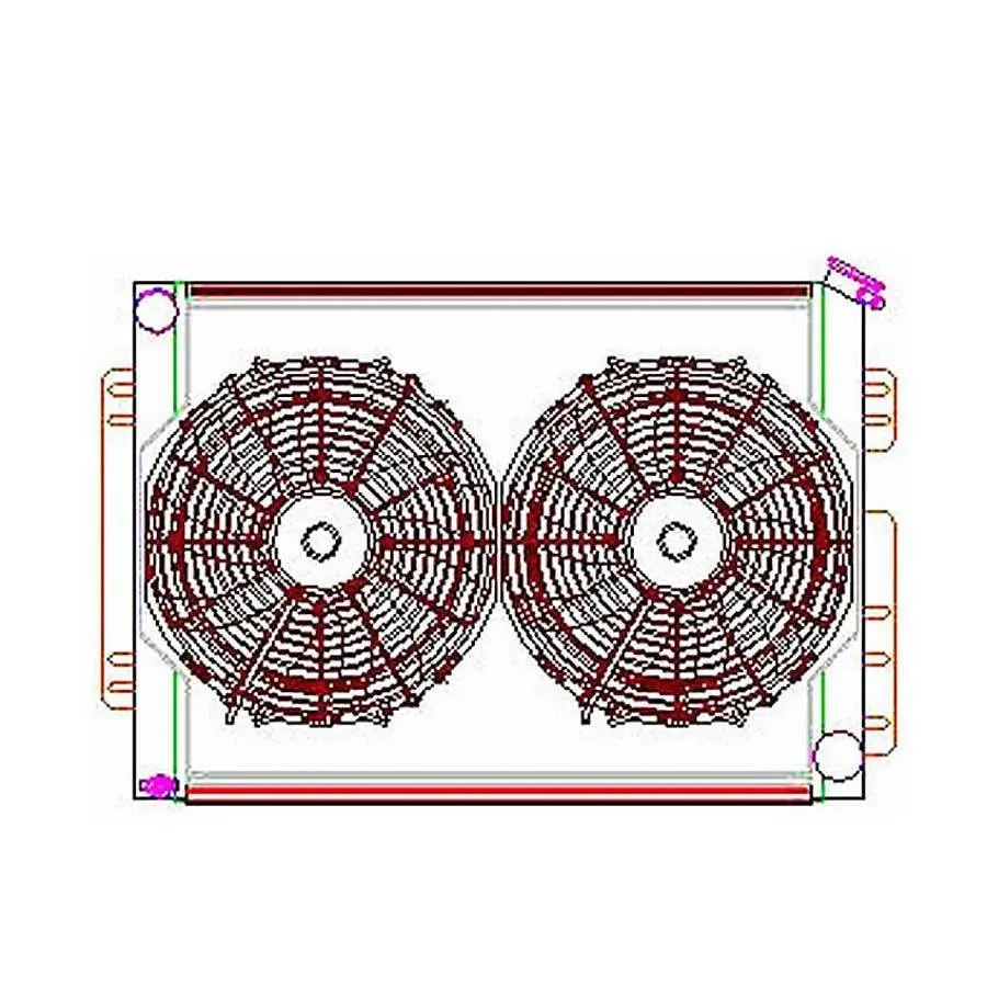 Radiator Combo Unit Gm A & F Body W/O Trans Clr 1