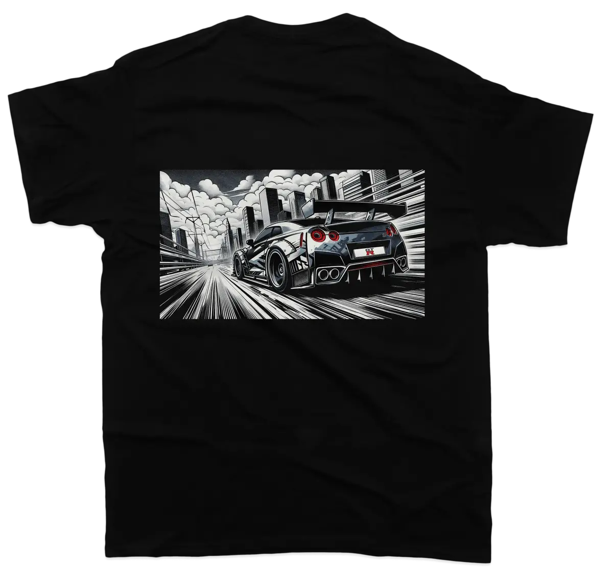 Gtr B-W Comic T-Shirt - Unisex - Car Enthusiast - Drifting Drag Jdm 1