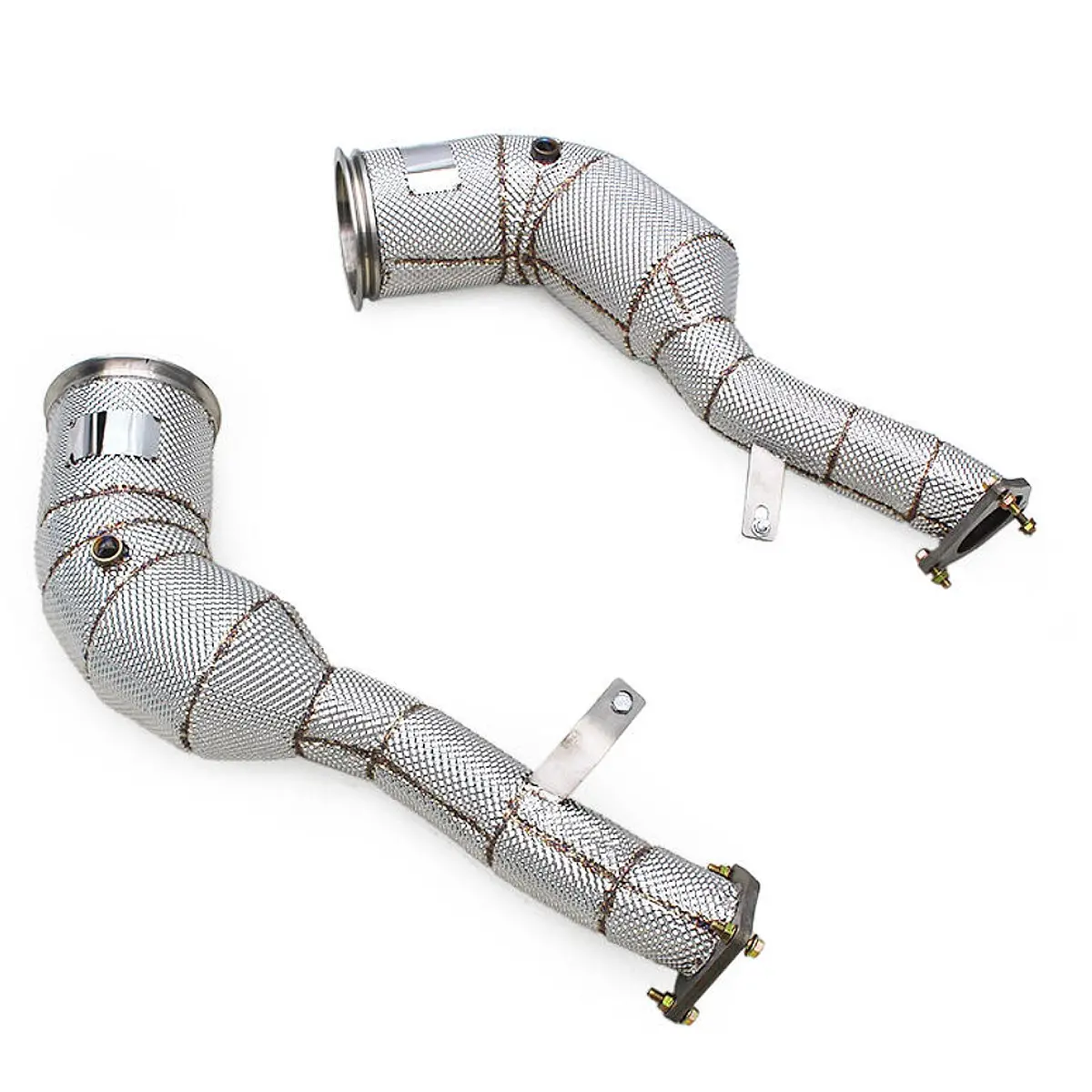 Catted Free Flow Stainless Steel Down Pipes For Porsche Macan Turbo Gts 1