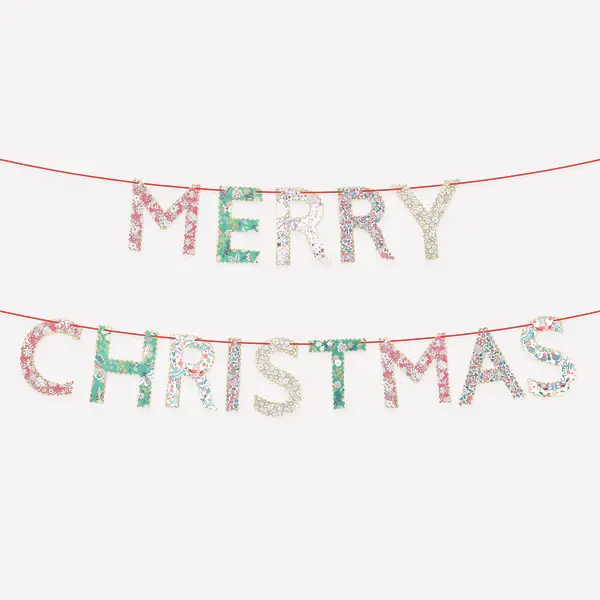 Meri Meri X Liberty Merry Christmas Garland 1