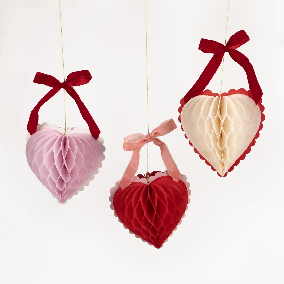 Honeycomb Heart Decorations 1
