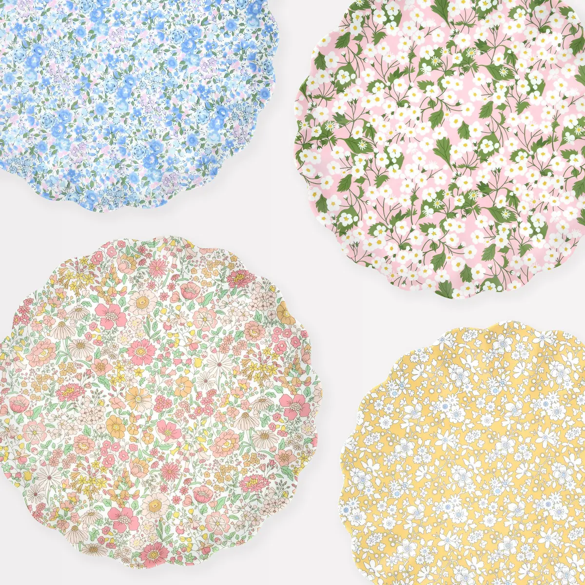 Meri Meri X Liberty Mixed Set Reusable Large Plates 1