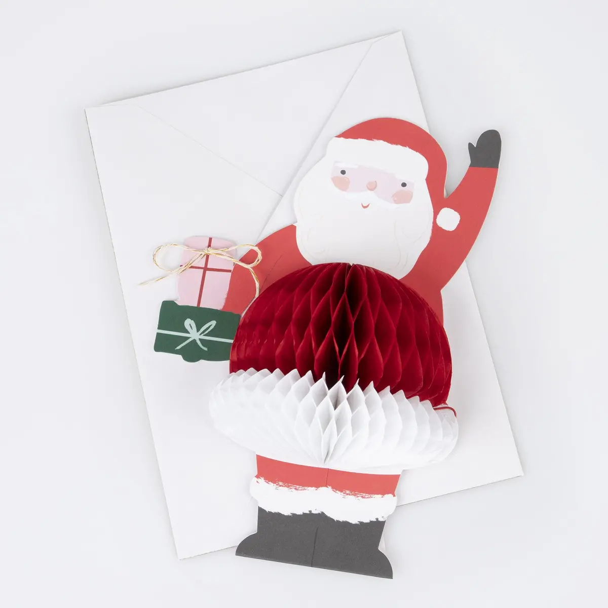Honeycomb Santa Stand Up Card 1