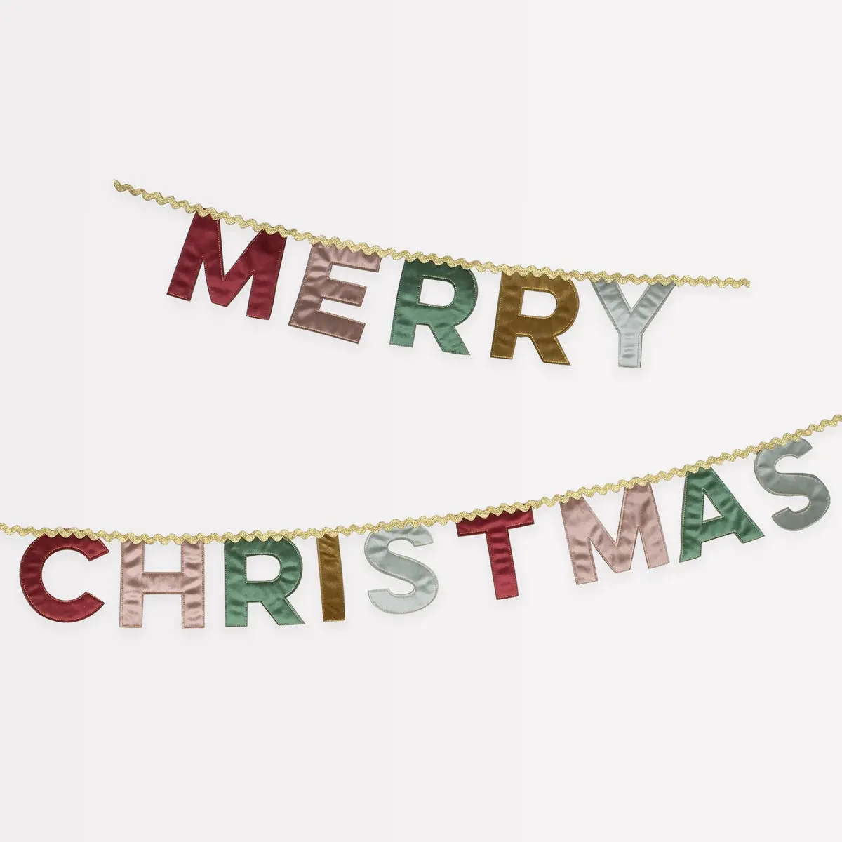 Merry Christmas Velvet Pennant Garland 1