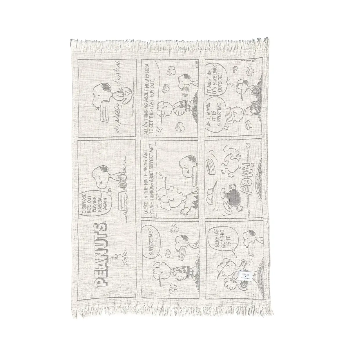 Snoopy Cotton Baseball Blanket 1