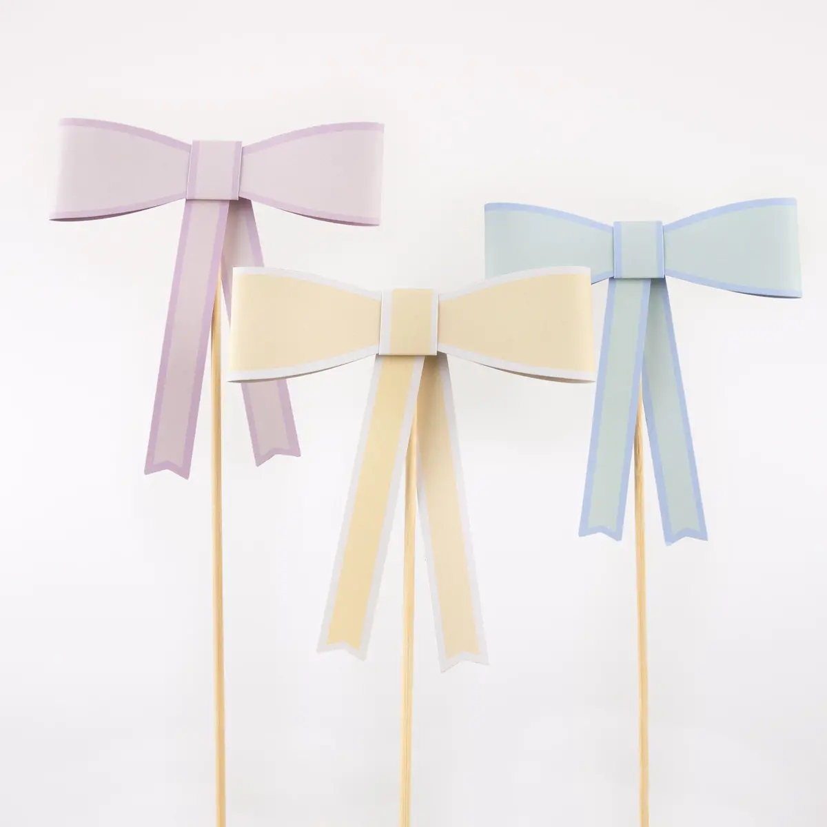 Pastel Bow Cake Toppers 1