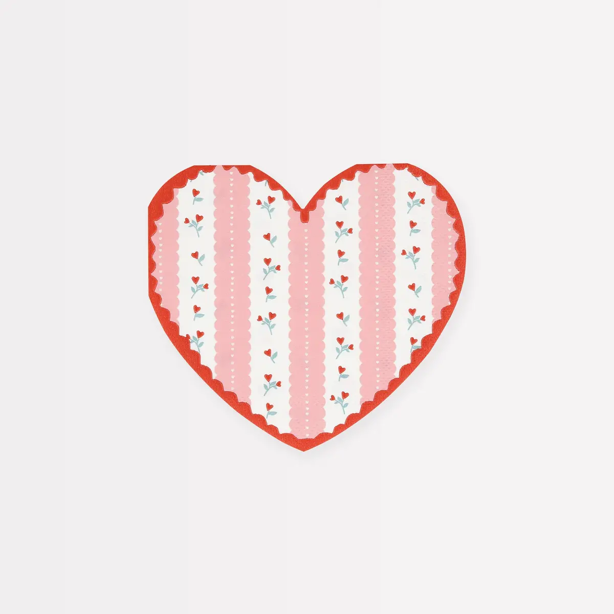 Vintage Rose Heart Napkins 1