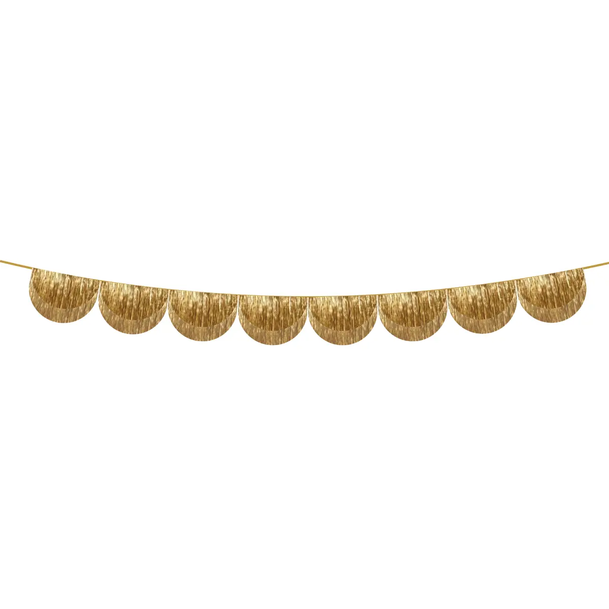 Gold Tinsel Scallop Garland 1