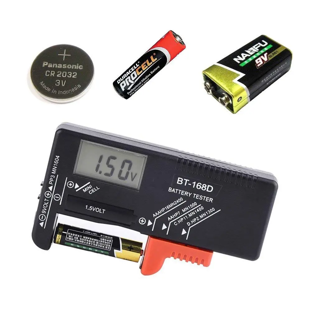 Bba168 Digital Multiple Size Battery Tester: Aa, Aaa, 9V And More 1