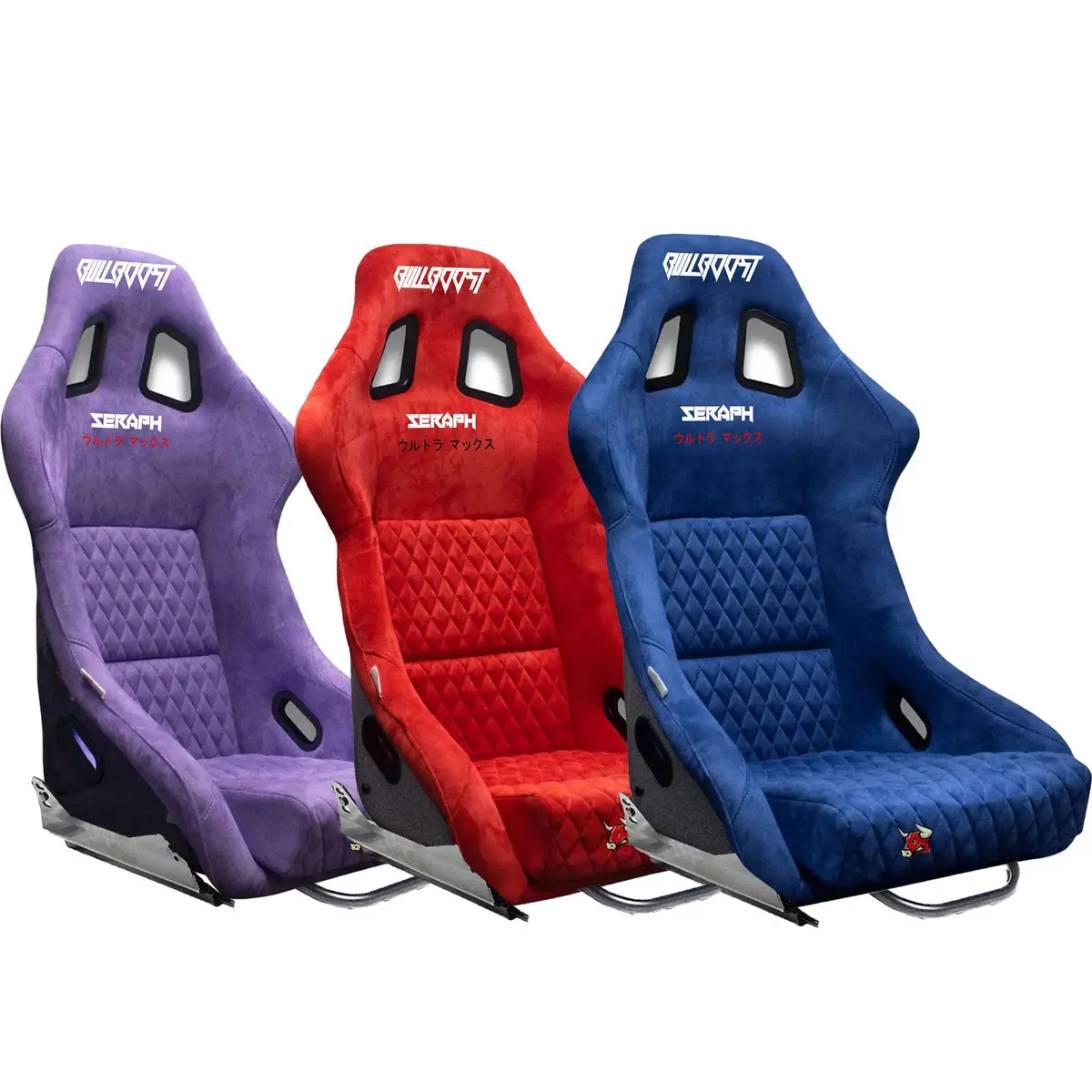 Bull Boost Adjustable Racing Lowered Ultra Max Bucket Seat W/ Seat Rails 1