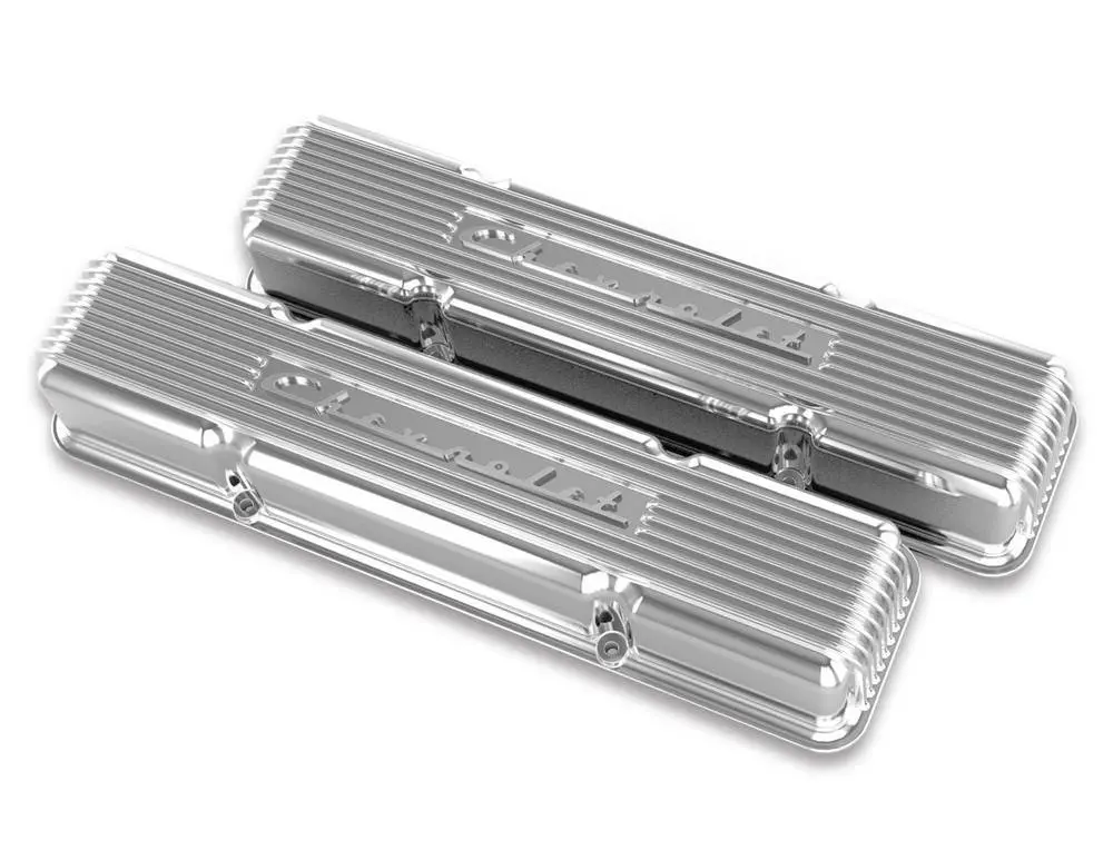 Sbc Valve Covers Finned Vintage Series Polished 1