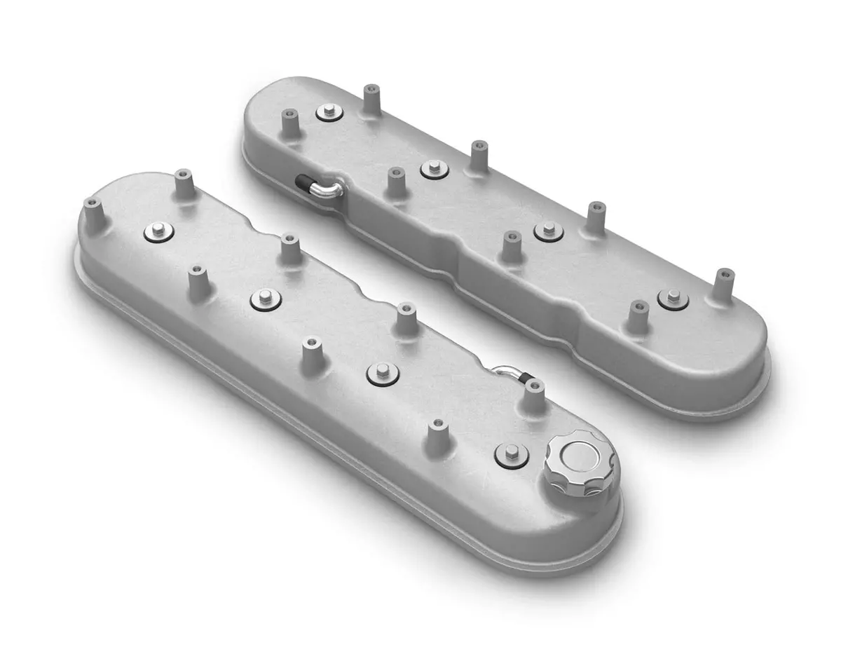 Gm Ls Tall Valve Cover Set - Natural Cast 1