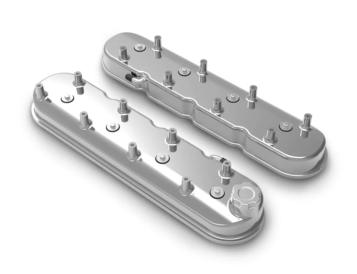 Holley Gm Ls Tall Valve Cover Set - Gloss Red 1