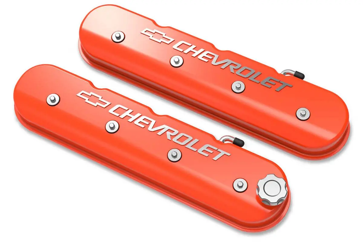 Holley Ls Billet Rail Fab. Alm Valve Covers  W/Oil Cap 1