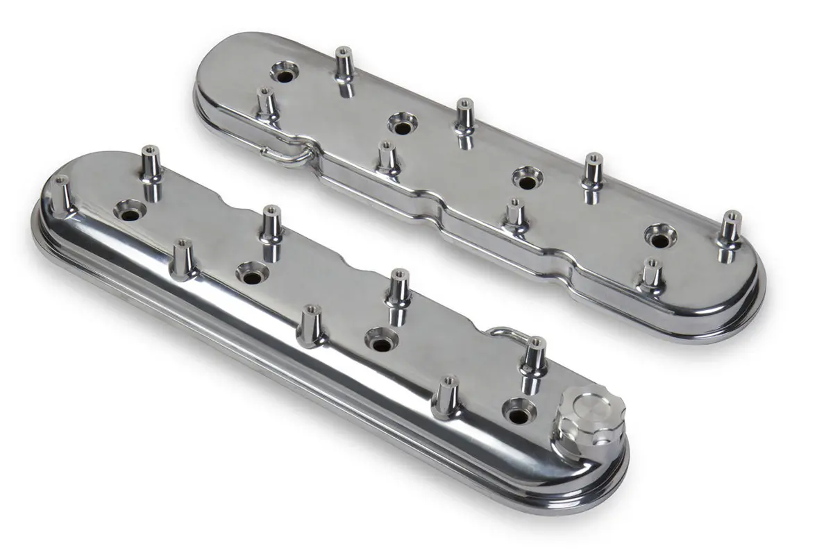 Holley Gm Ls1 Valve Cover Set - Polished 1