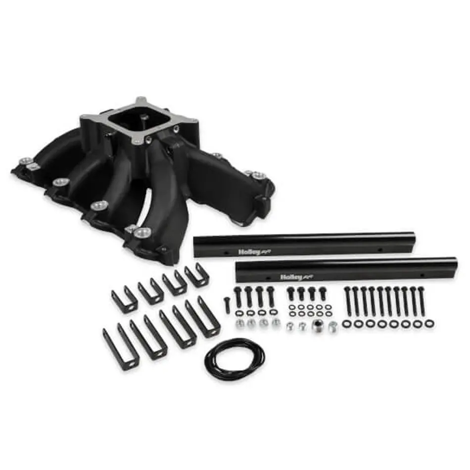 Holley Efi Ls1/Ls2/Ls6 Single Plane Split-Design Race Intake Manifold Black Finish 1