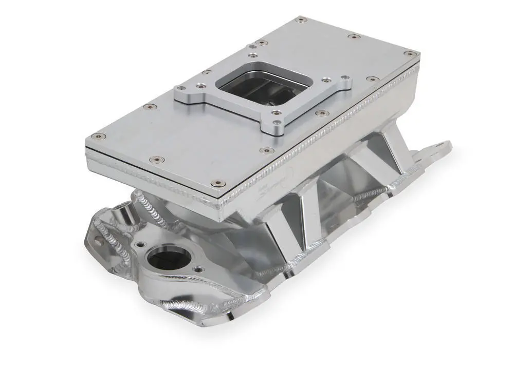 Holley Sbc Intake Manifold Fabricated Single Plane Carbureted 1