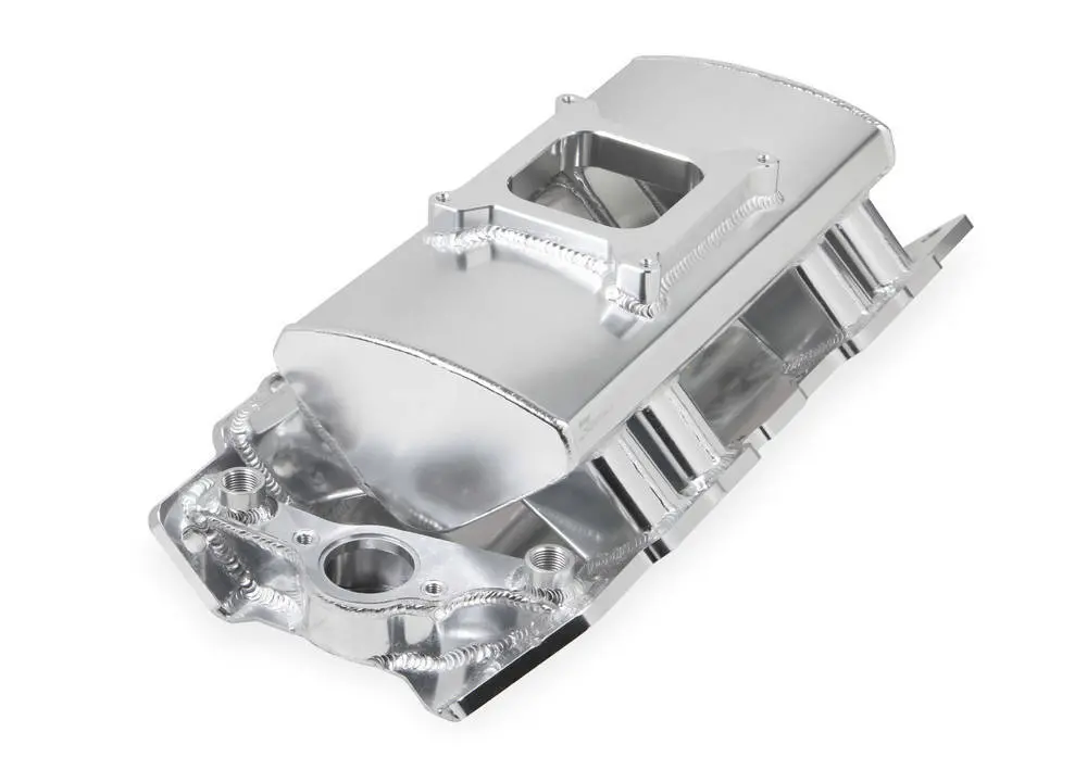 Holley Sniper Bbc Fabricated Single Plane Silver Intake Manifold 1 X 4150 1