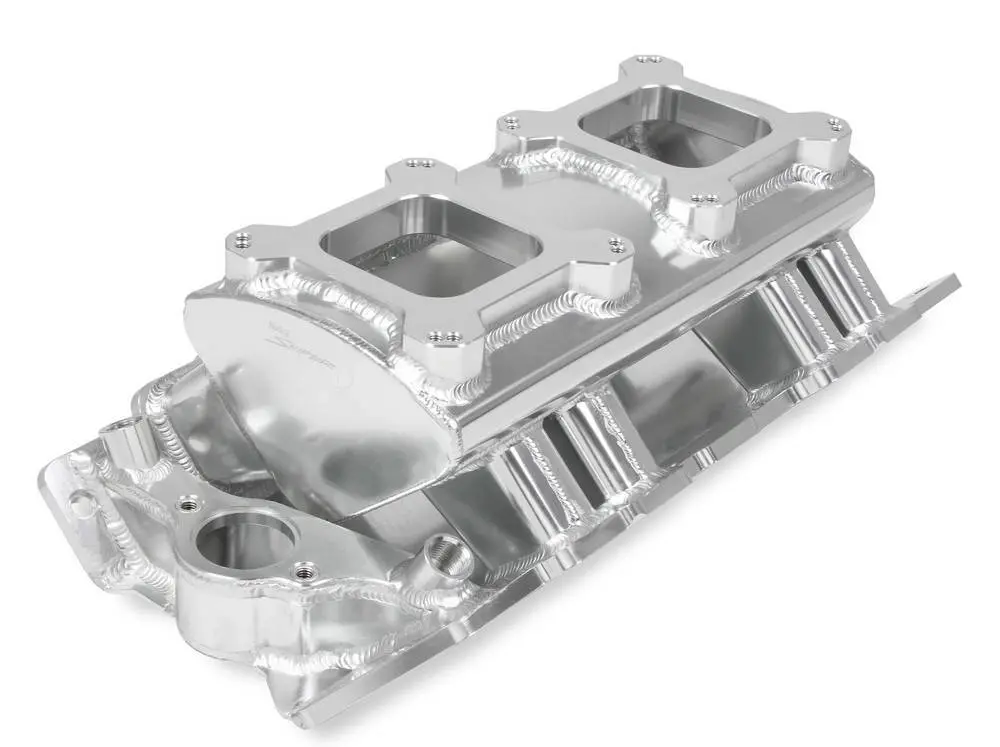 Holley Bbc Tunnel Ram Intake Manifold 2 X 4150 Standard 9.8 Deck 1