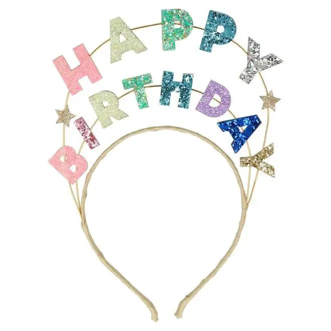 Happy Birthday Glitter Headband 1
