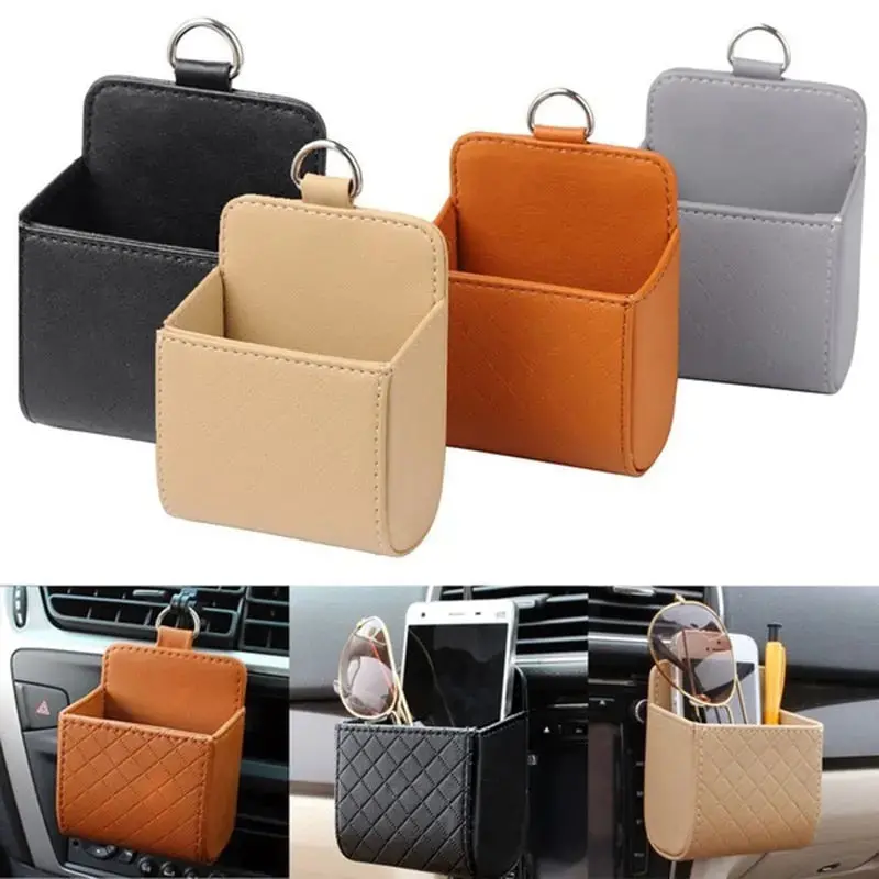 High Quality Pu Tentacle Desirable, Convenient And Practical Car Auto Outlet Air Vent Trash Case Mobile Phone Holder Bag Pouch 1
