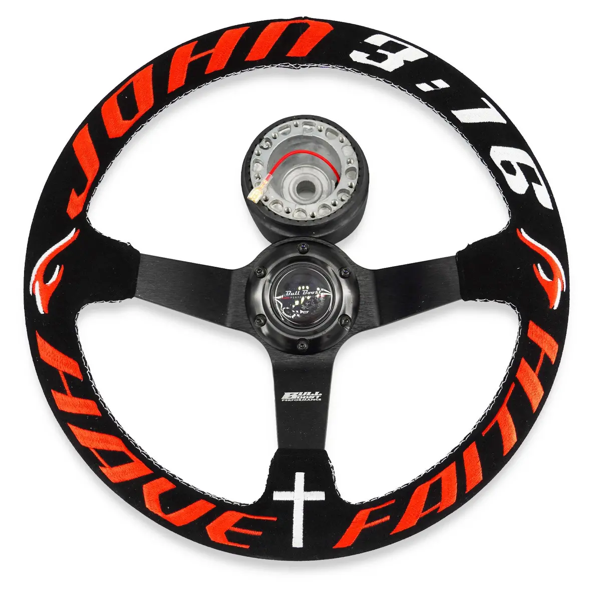 Have Faith 3:16 350Mm Steering Wheel + Hub Adapter Kit For Subaru Impreza Wrx 1