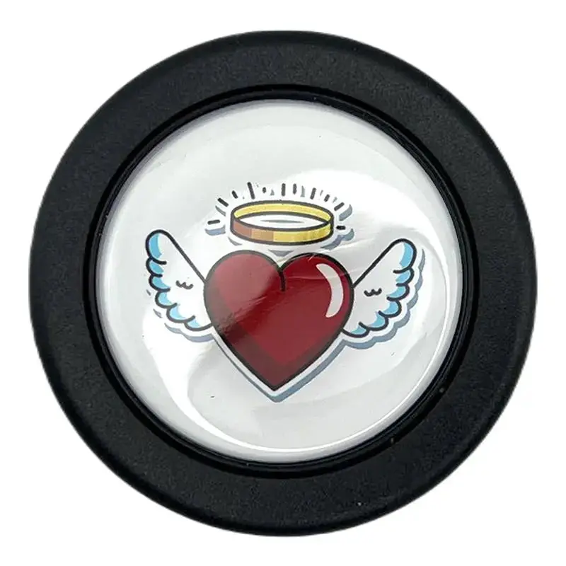Heart Wings Horn Button 1
