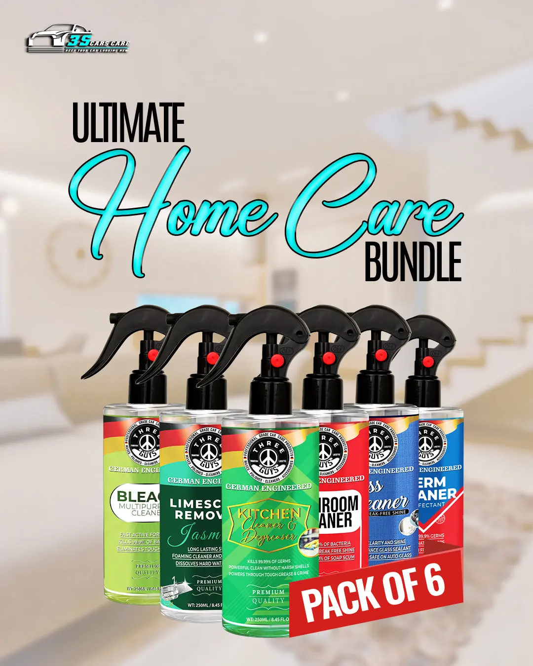 Ultimate Home Care Bundle (6 Essentials Kit) | Three Guys 1